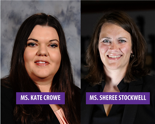 Headshots of Ms. Kate Crowe and Ms. Sheree Stockwell